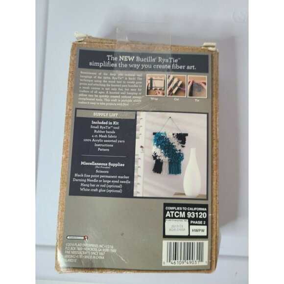 BUCILLA RyaTie Fiber Art Starter Complete Kit Blue - Picture 6 of 6